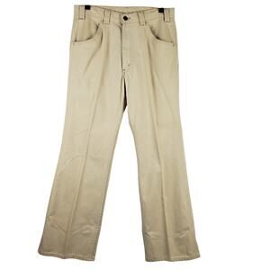 Vintage Levi's Men's 33x30 Pleated Front Straight Leg‎ Jeans Beige Tan White Tab